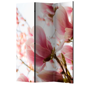 Paravan din 3 parti - Magnolia roz - 135 x 172 cm Paravan din 3 parti - Magnolia roz - 135 x 172 cm