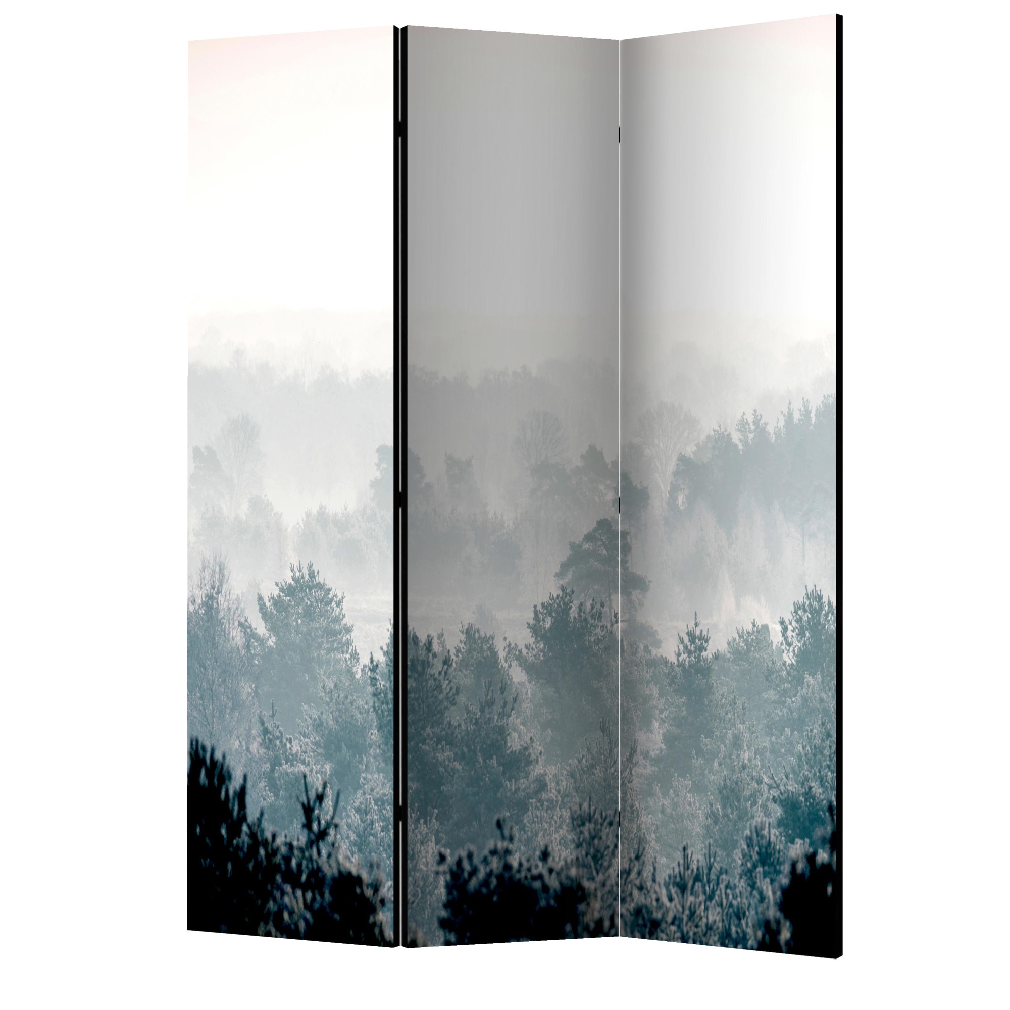 Paravan din 3 parti - Padurea de iarna - 135 x 172 cm