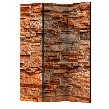 Paravan din 3 parti - Piatra portocalie - 135 x 172 cm Paravan din 3 parti - Piatra portocalie - 135 x 172 cm