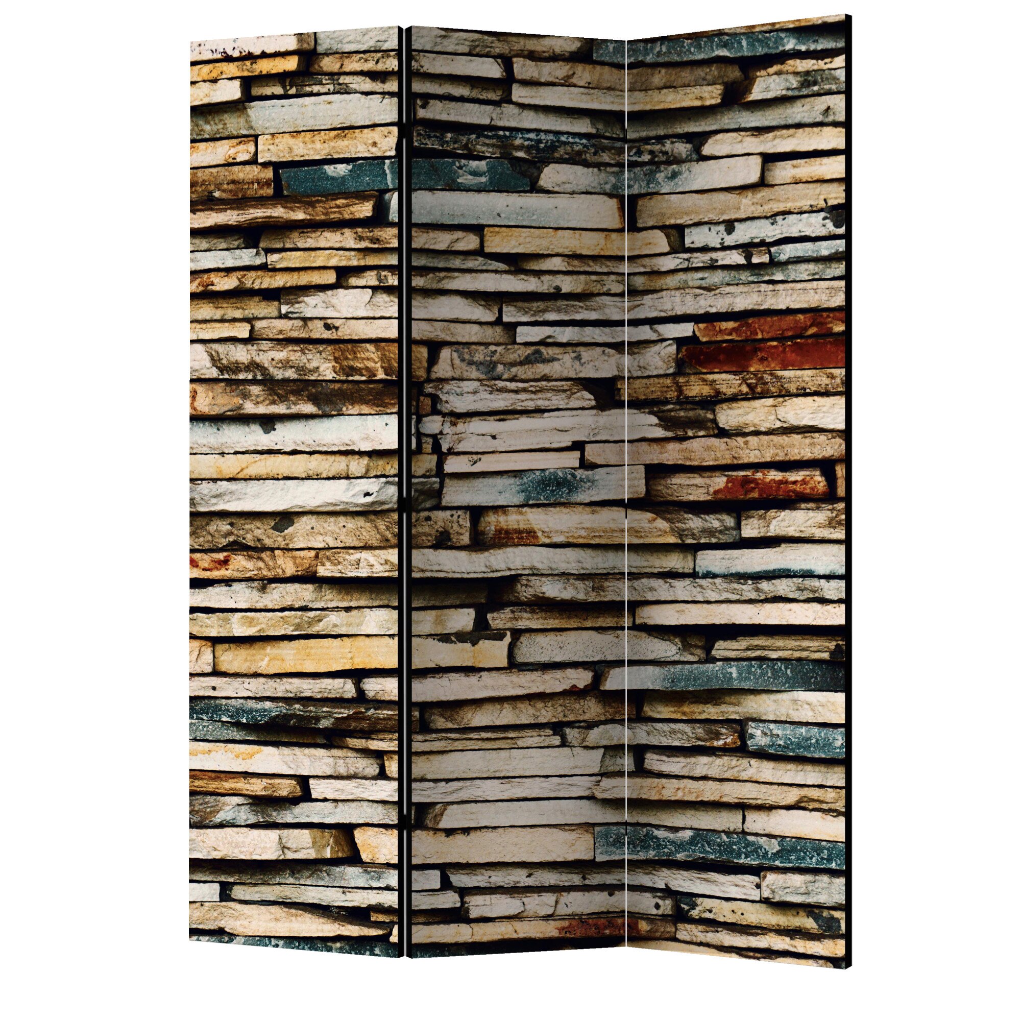Paravan din 3 parti - Stony harmony - 135 x 172 cm