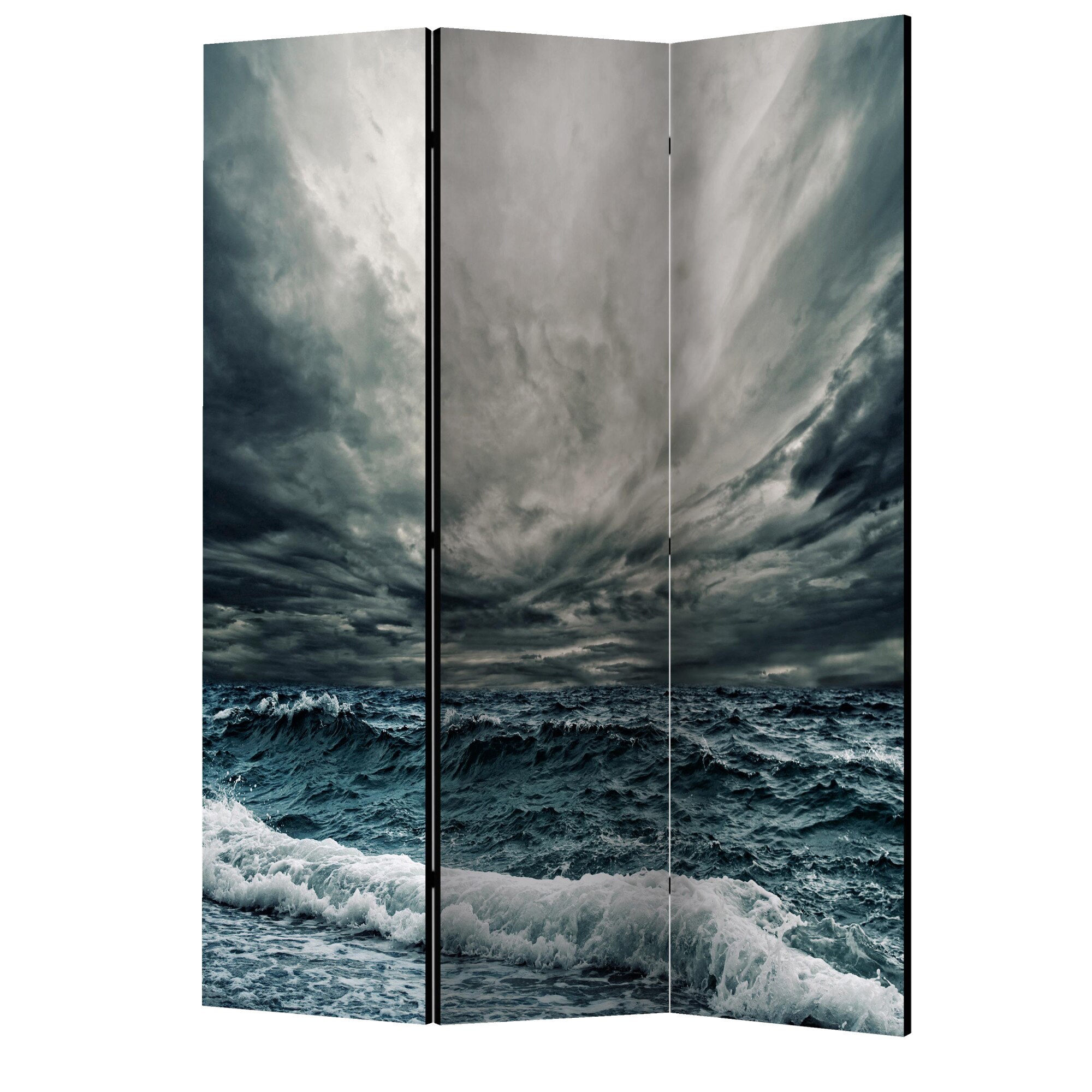 Paravan din 3 parti - Valurile oceanului - 135 x 172 cm