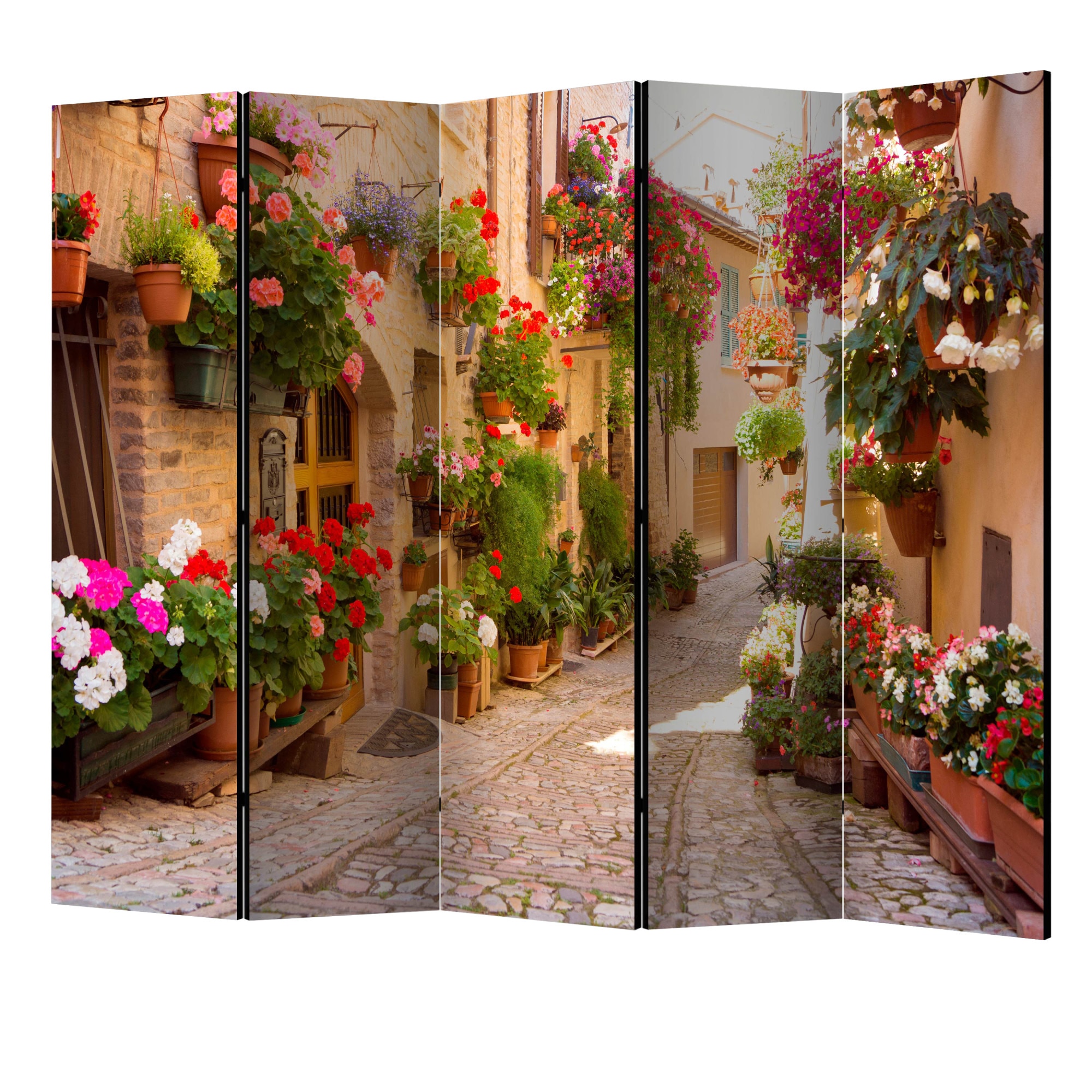 Paravan din 5 parti - Aleea din spello italia II - 225 x 172 cm