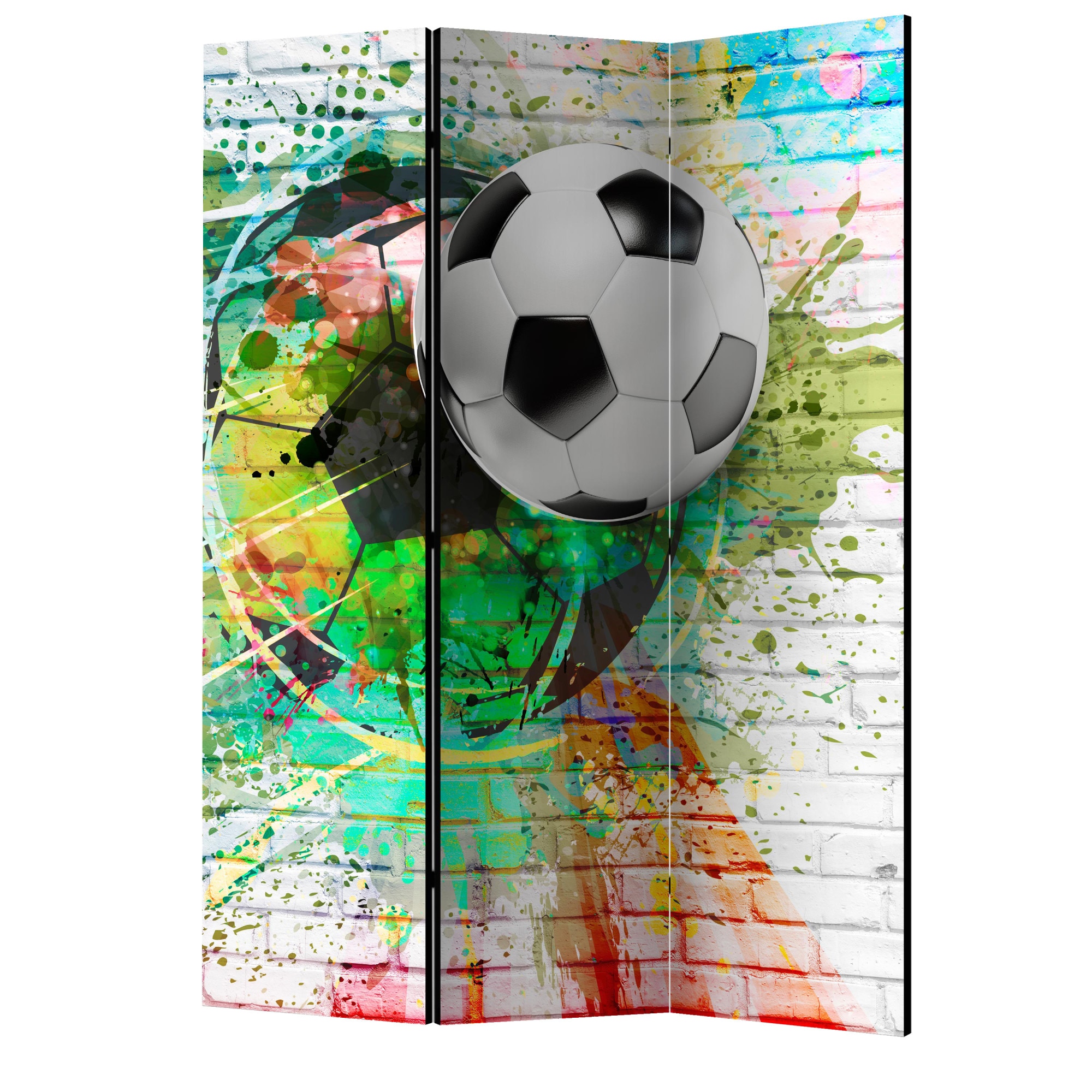 Paravan din 3 parti - Sport colorat - 135 x 172 cm
