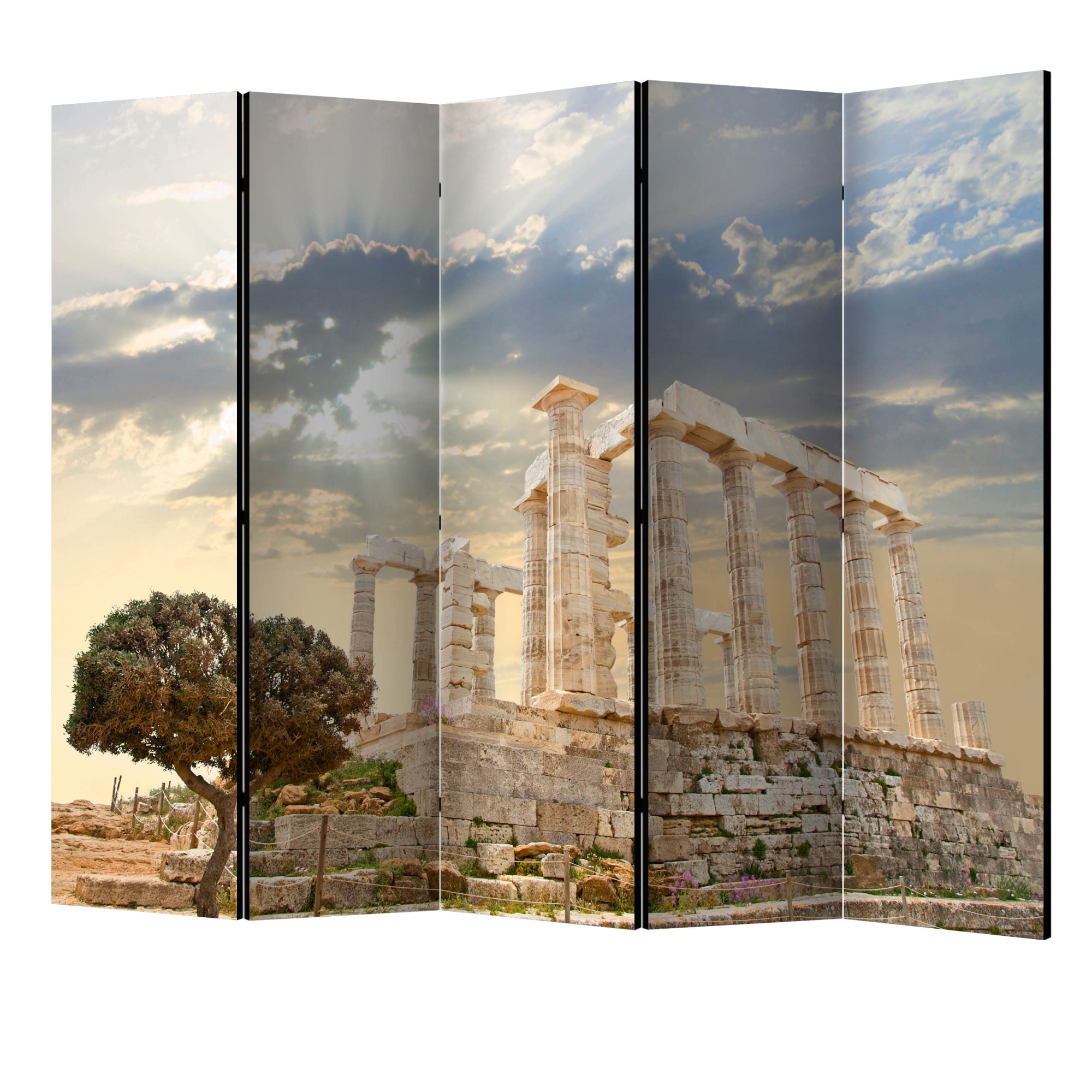 Paravan din 5 parti - Acropola grecia II - 225 x 172 cm