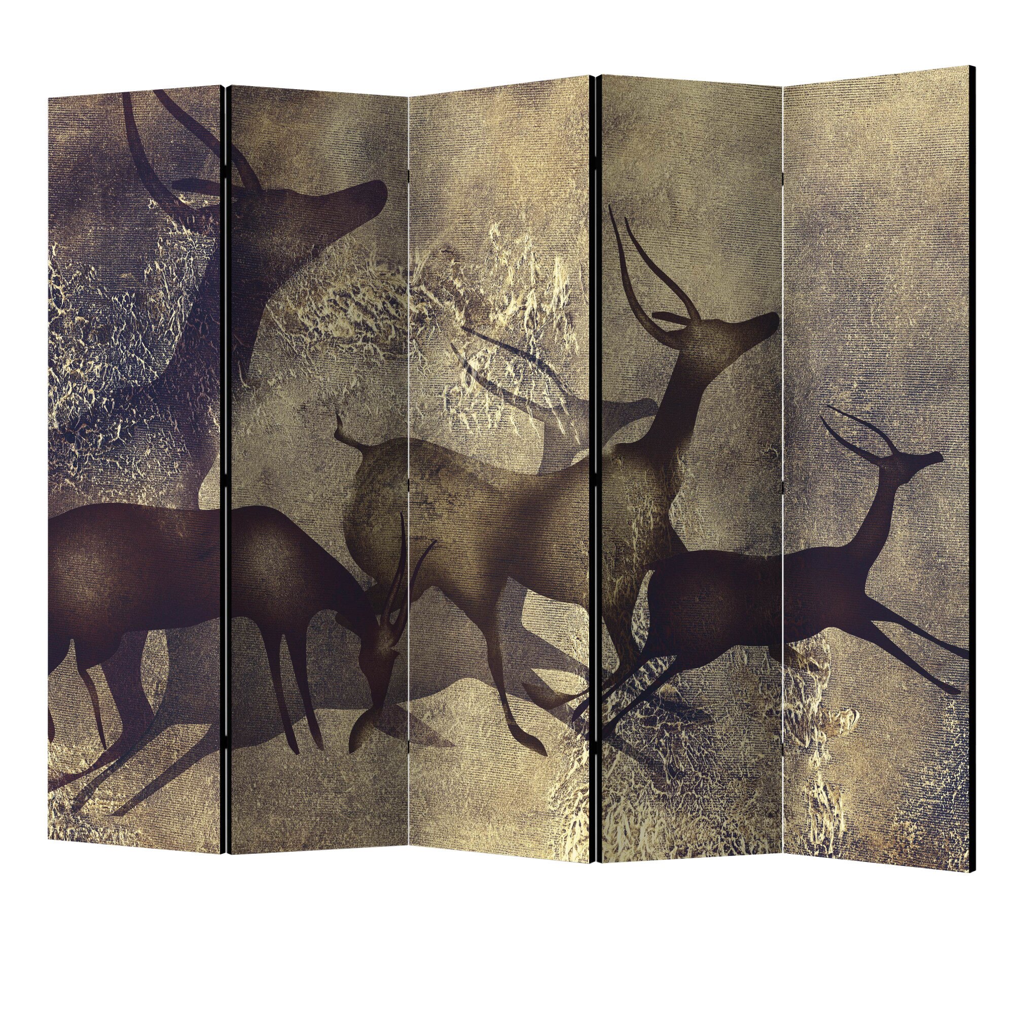 Paravan din 5 parti - Antilopii II - 225 x 172 cm