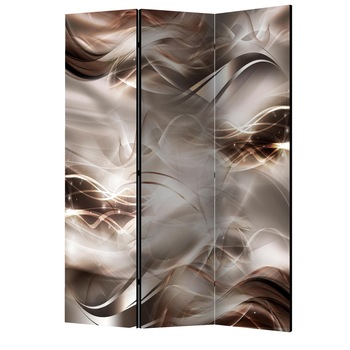 Paravan din 3 parti - Valurile umber - 135 x 172 cm Paravan din 3 parti - Valurile umber - 135 x 172 cm
