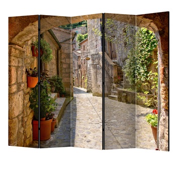 Paravan din 5 parti - Aleea provinciala in toscana II - 225 x 172 cm Paravan din 5 parti - Aleea provinciala in toscana II - 225 x 172 cm