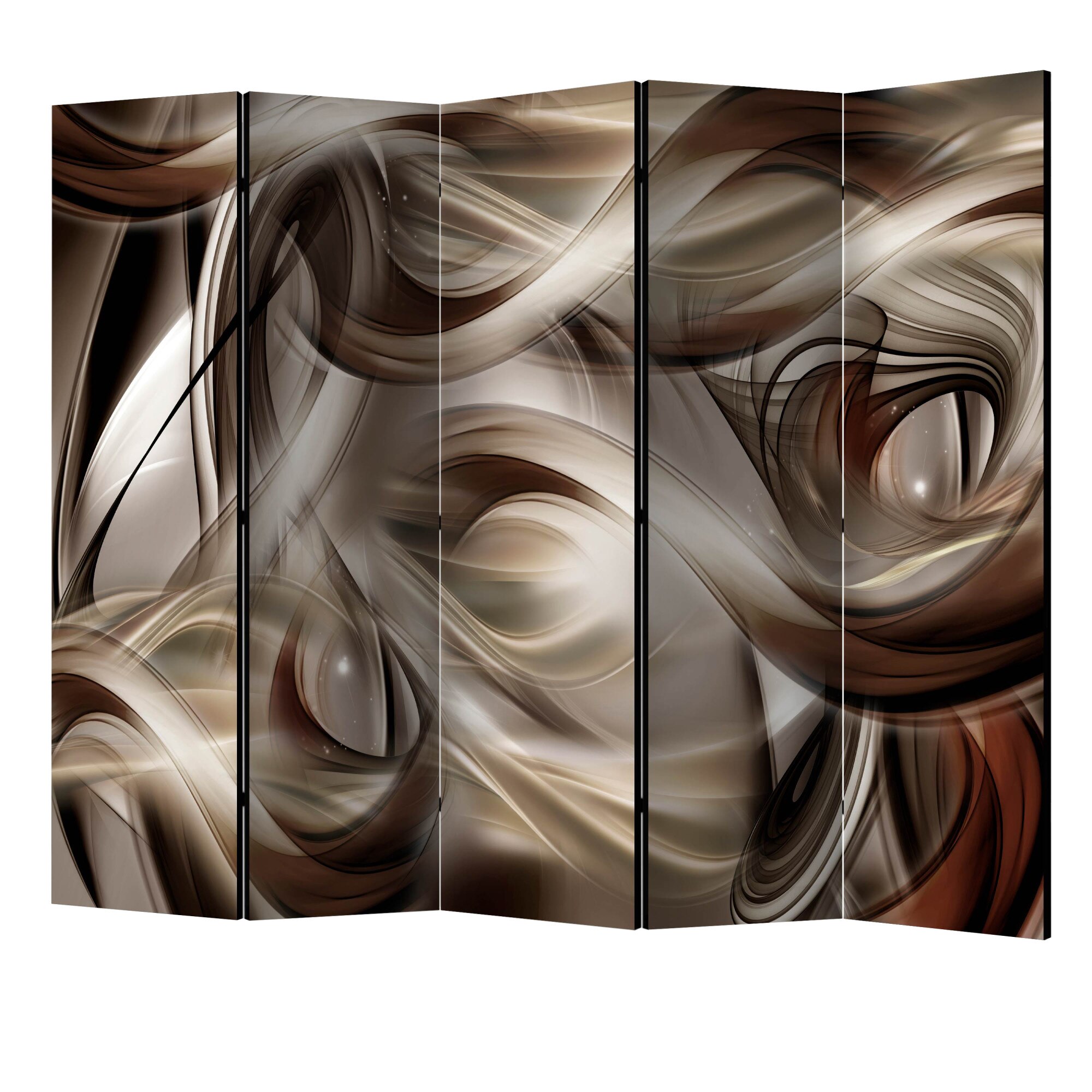 Paravan din 5 parti - Brown revelry II - 225 x 172 cm