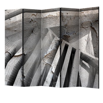 Paravan din 5 parti - Beton 3d II - 225 x 172 cm Paravan din 5 parti - Beton 3d II - 225 x 172 cm