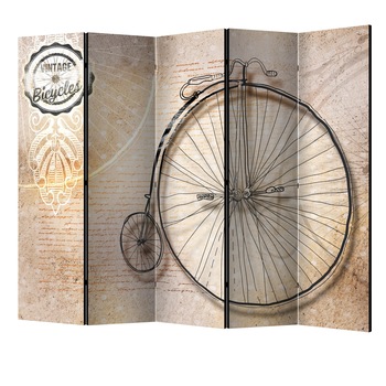 Paravan din 5 parti - Biciclete vintage sepia II - 225 x 172 cm Paravan din 5 parti - Biciclete vintage sepia II - 225 x 172 cm