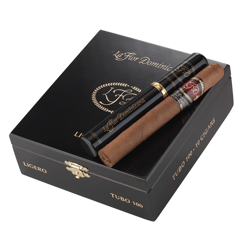 Trabucuri La Flor Dominicana Tubos 100 Ligero Natural Cutie (10 bucati)