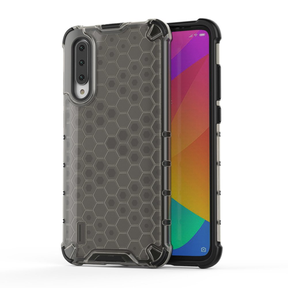 Husa Honeycomb pentru Xiaomi Mi CC9e/Xiaomi Mi A3, Hurtel, TPU/Policarbonat, Negru