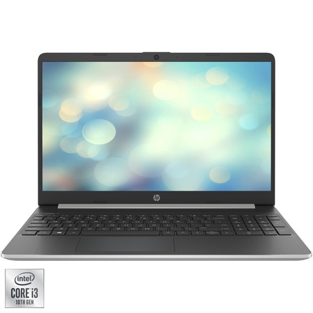 Laptop HP 15s-fq1019nq cu procesor Intel® Core™ i3-1005G1 pana la 3.40 GHz, 15.6", Full HD, 8GB, 512GB SSD, Intel UHD Graphics, Free DOS, Silver
