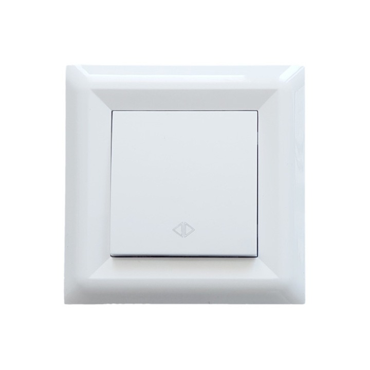 Ключ кръстат LB Light Softline, СХ 7, 10А, 220V, Бял