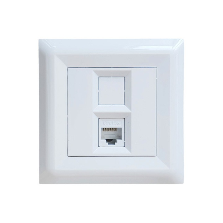 Телефонна розетка LB Light Softline, Cat.3, RJ45, Бяла