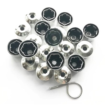 Set 20 capace prezoane pe 17 + cheie de scos capacele, argintii Set 20 capace prezoane pe 17 + cheie de scos capacele, argintii
