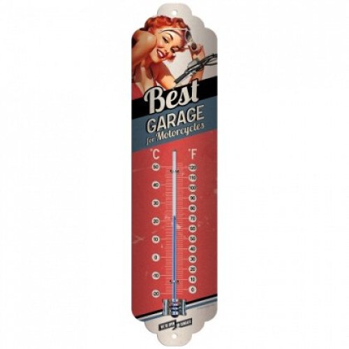 Termometru metalic - Best Garage - Red