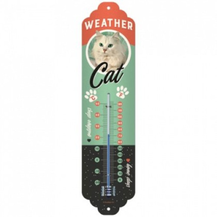 Termometru metalic - Weather Cat