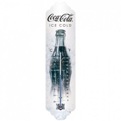 Termometru metalic - Coca-Cola Ice White