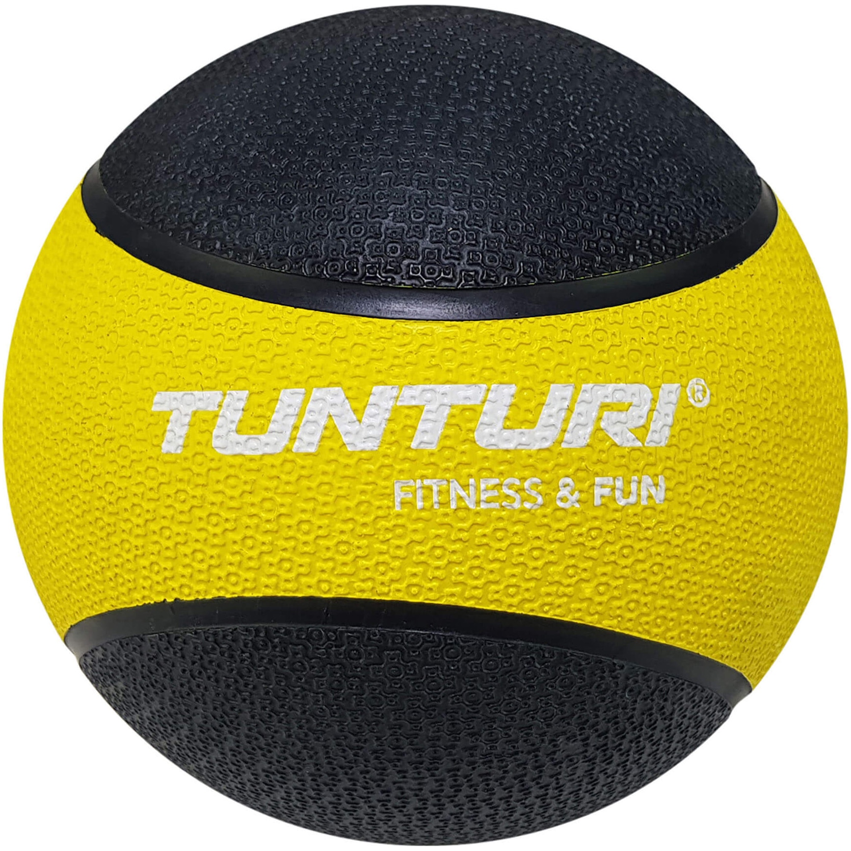 Minge medicinala Tunturi, 1kg, cauciuc, galben/negru