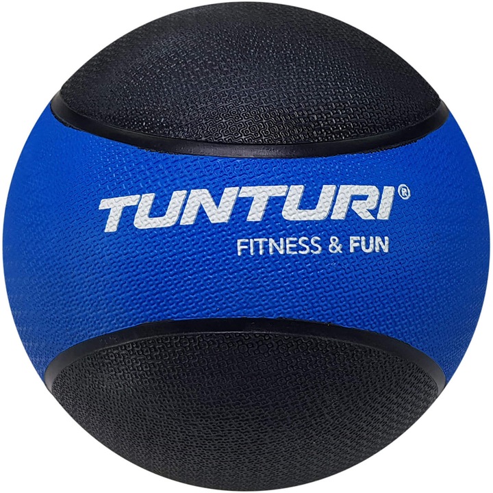 Tunturi medicinlabda, 4kg, Gumi, Kék / Fekete