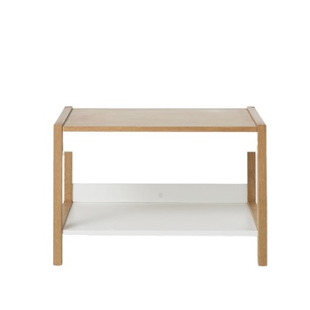 Banca din lemn GoodHome Nantua, 64 x 43 x 36 cm, alb si stejar Banca din lemn GoodHome Nantua, 64 x 43 x 36 cm, alb si stejar