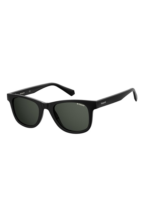 Polaroid, Поляризирани слънчеви очила с квадратна форма, Черен, 50-22-150 Standard