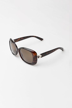 Polaroid, Ochelari de soare cu lentile polarizate si aspect tortoise, Maro tortoise, 55-17-140 Standard Polaroid, Ochelari de soare cu lentile polarizate si aspect tortoise, Maro tortoise, 55-17-140 Standard