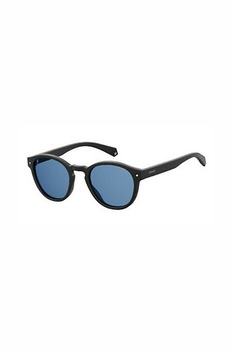 Polaroid, Ochelari de soare unisex rotunzi polarizati, Negru, 49-22-145 Standard Polaroid, Ochelari de soare unisex rotunzi polarizati, Negru, 49-22-145 Standard
