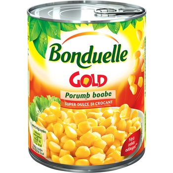 Porumb boabe, super dulce si crocant Gold Bonduelle, 670g Porumb boabe, super dulce si crocant Gold Bonduelle, 670g
