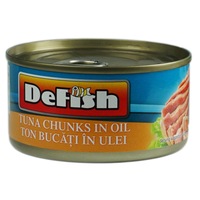 Pachet: 2 x Ton bucati in ulei DEFISH, 170G