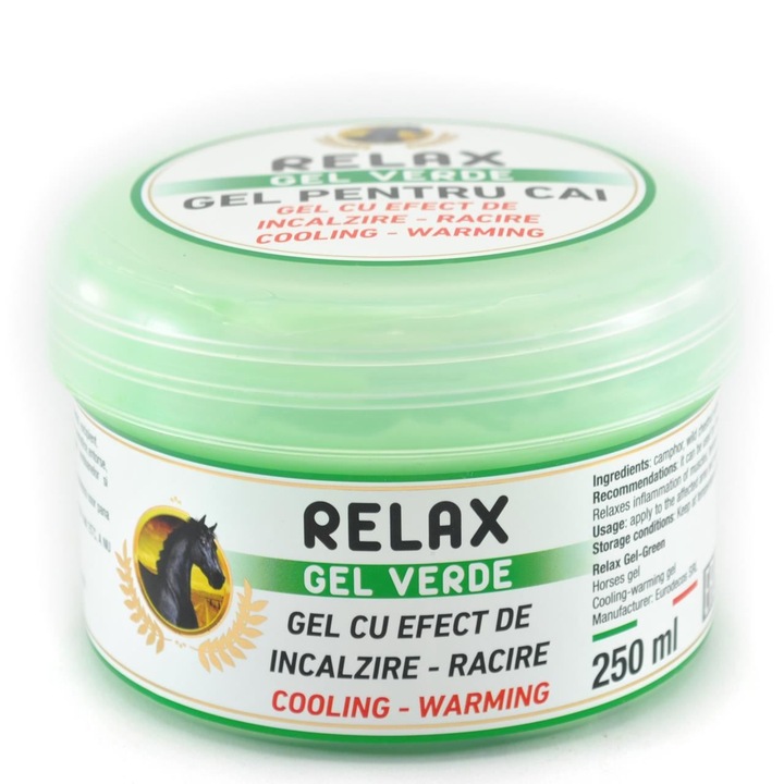 Relax gel verde cu efect e incalzire -racire 250 ml