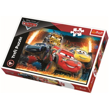 Puzzle Trefl, Disney Cars, Cursa la limita, 100 piese Puzzle Trefl, Disney Cars, Cursa la limita, 100 piese
