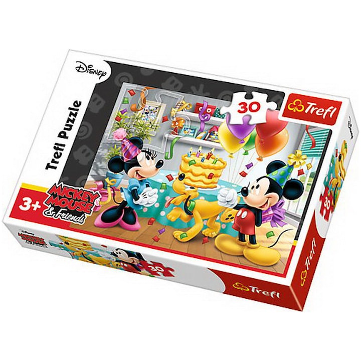 Puzzle Trefl, Disney Mickey Mouse, Tortul aniversar, 30 piese