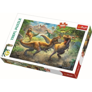 Puzzle Trefl, Tyrannosauri in lupta, 160 piese Puzzle Trefl, Tyrannosauri in lupta, 160 piese
