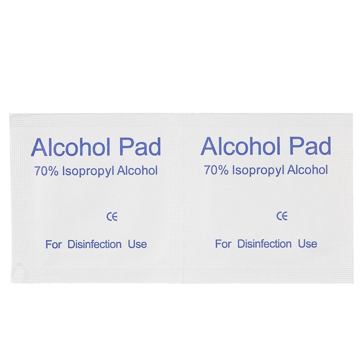 Tampoane igienizante cu 70% alcool izopropil, 6 x 3 cm, 200 de bucati