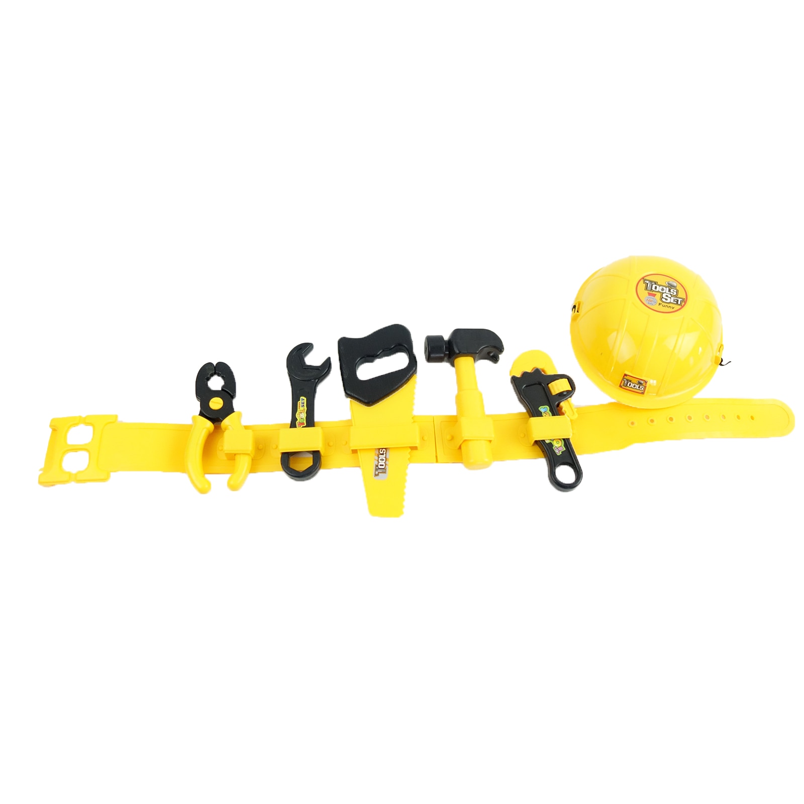 Set centura cu 6 scule pentru meserias, 74 cm, galben