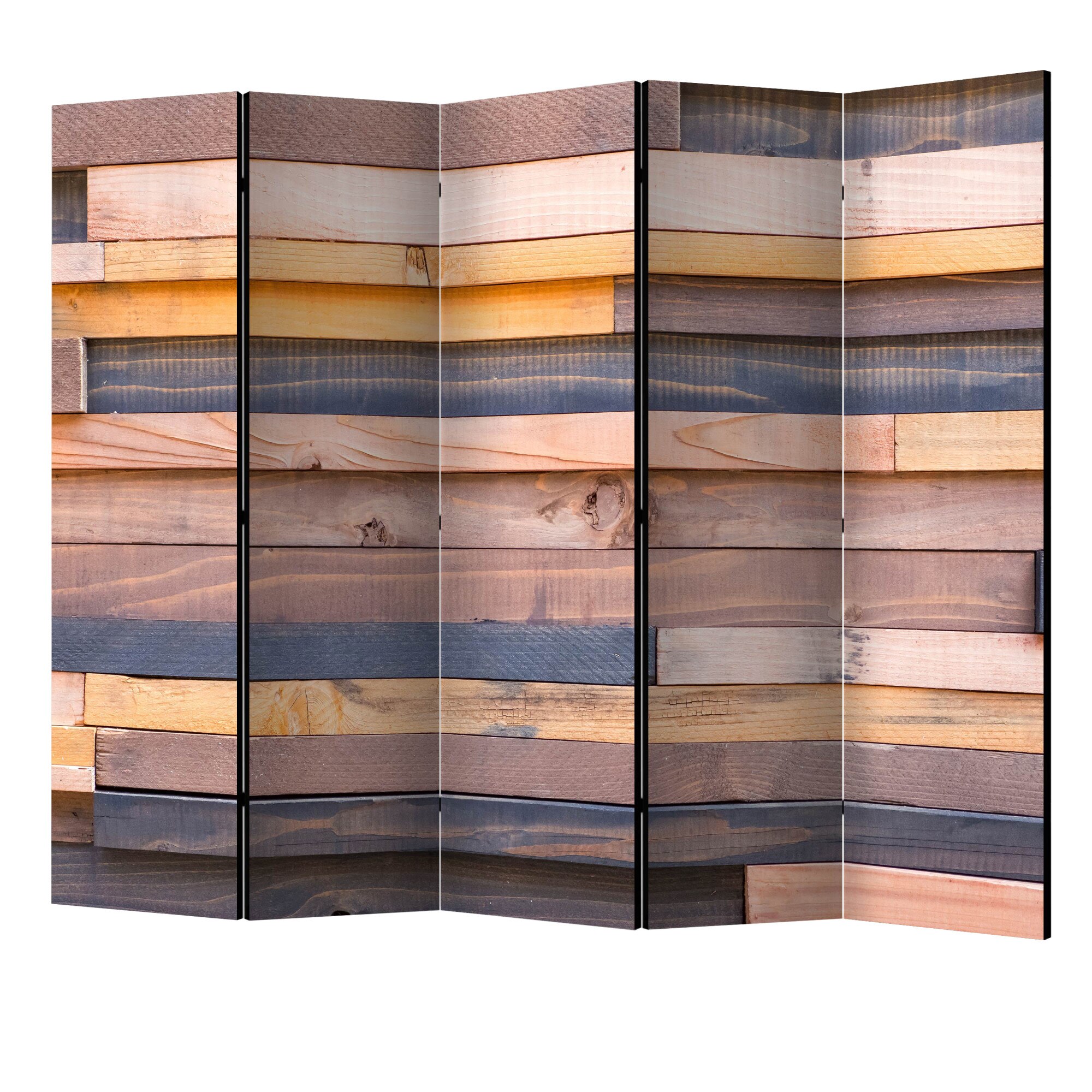 Paravan din 5 parti - Castelul de lemn II - 225 x 172 cm