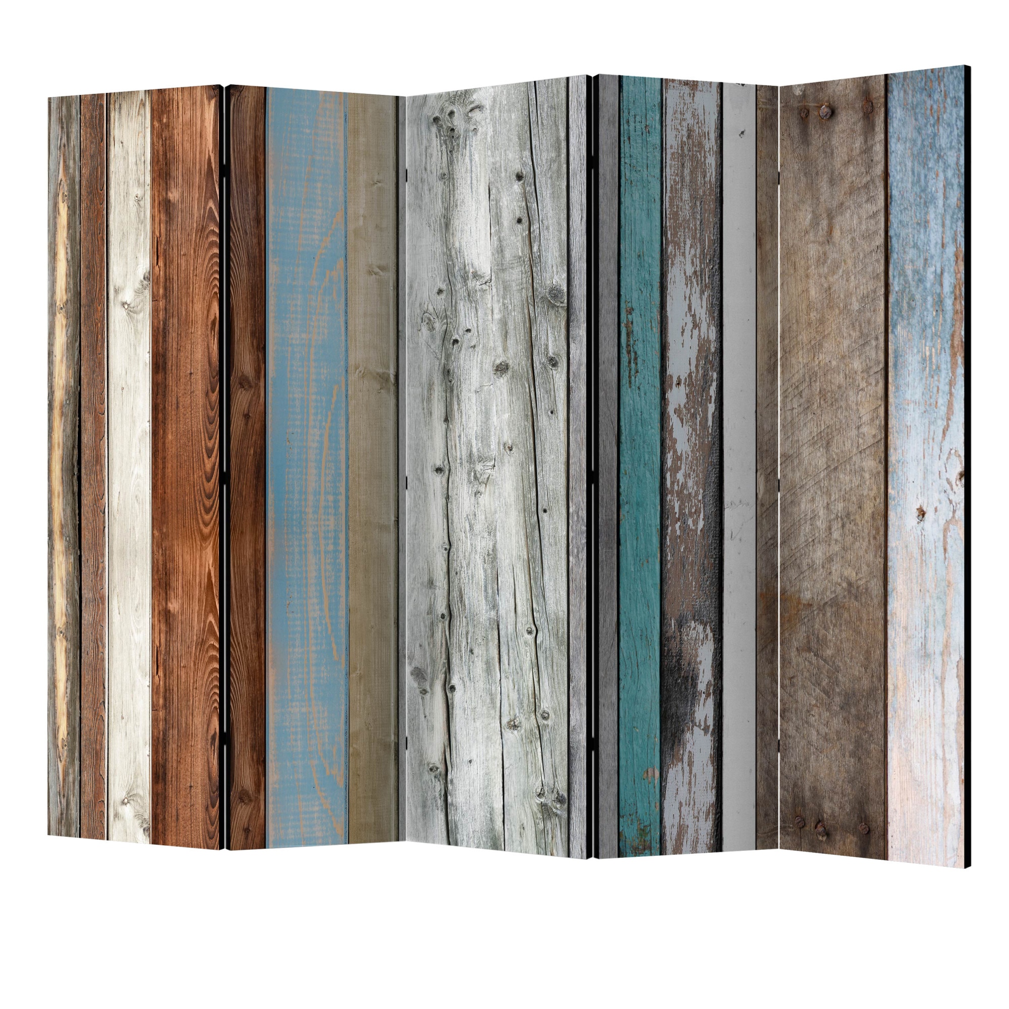 Paravan din 5 parti - Culori aranjate II - 225 x 172 cm