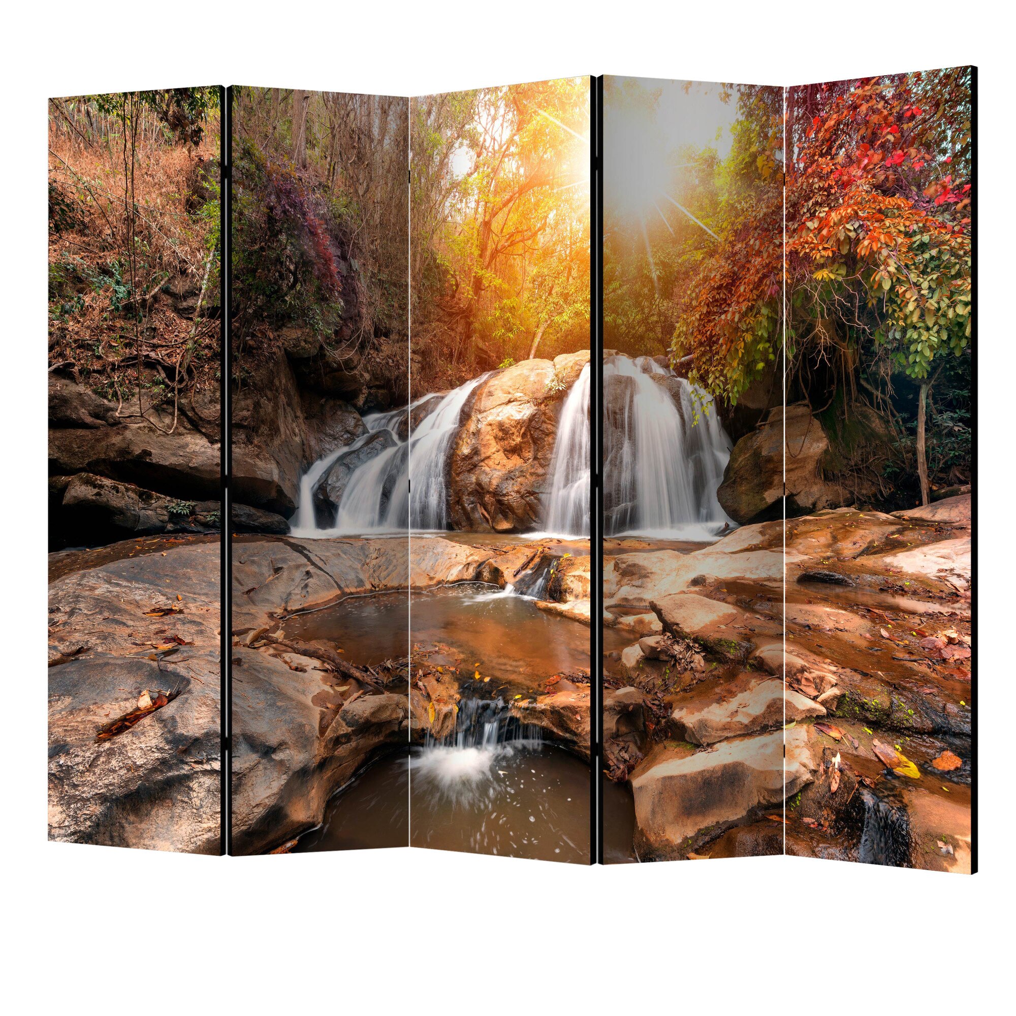 Paravan din 5 parti - Cascada silentioasa II - 225 x 172 cm