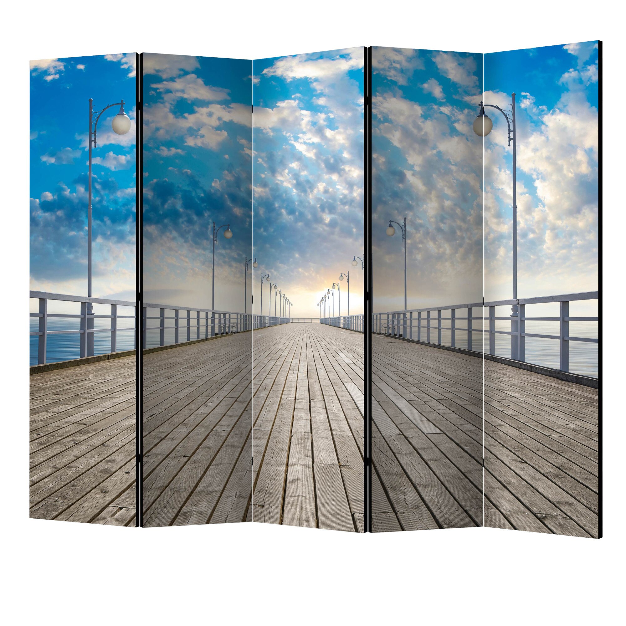 Paravan din 5 parti - Debarcaderul II - 225 x 172 cm