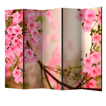 Paravan din 5 parti - Azaleea roz II - 225 x 172 cm Paravan din 5 parti - Azaleea roz II - 225 x 172 cm