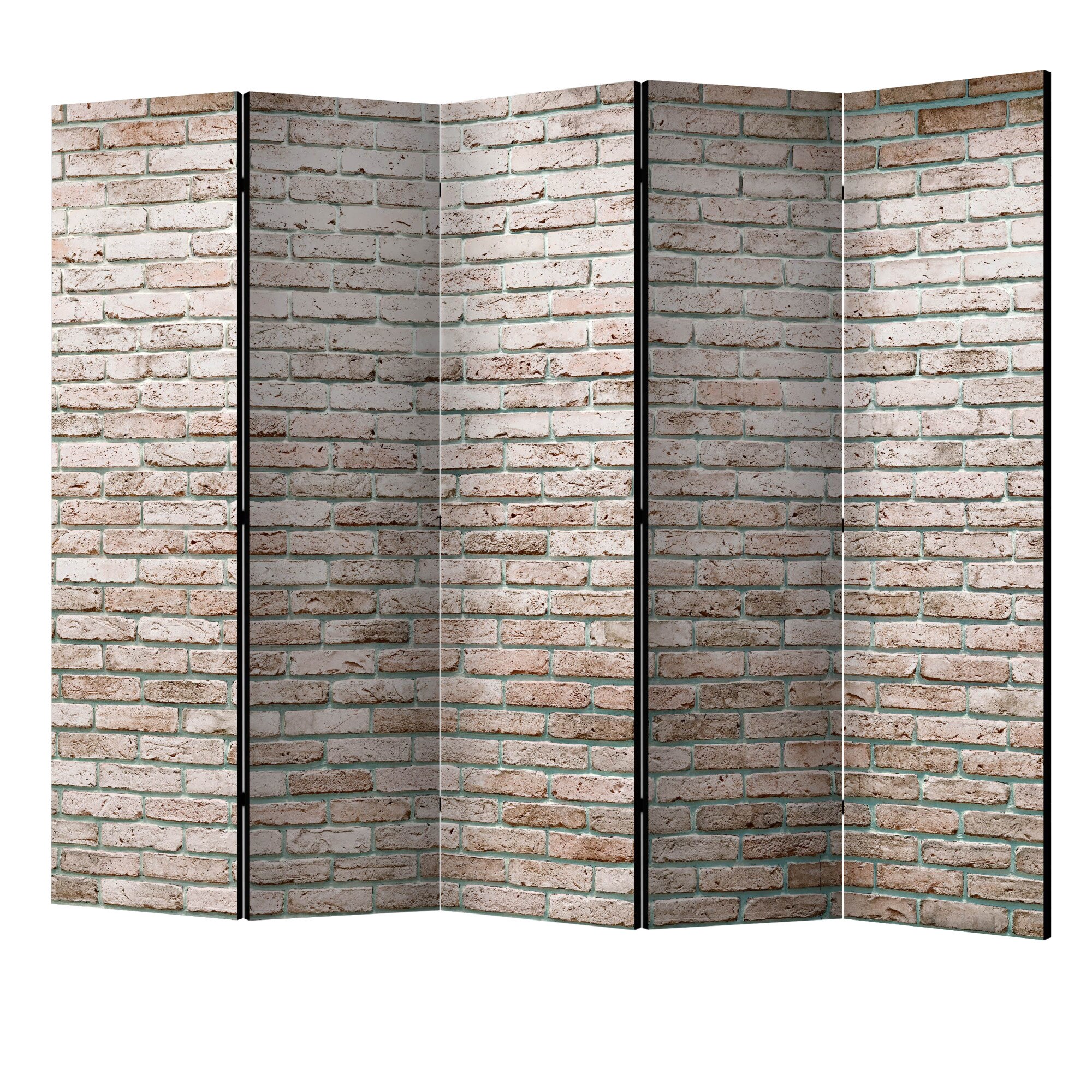 Paravan din 5 parti - Caramida eleganta II - 225 x 172 cm