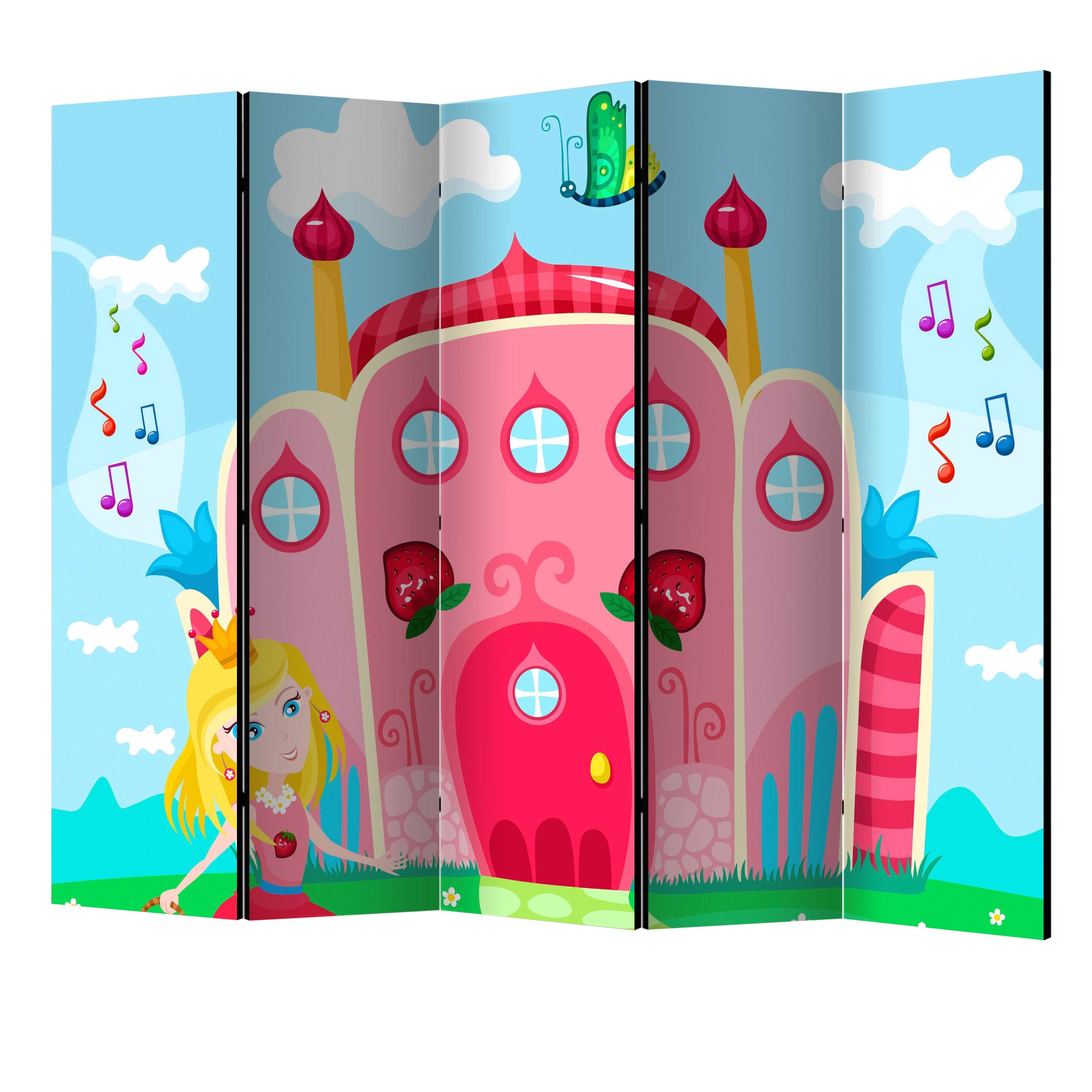 Paravan din 5 parti - Castelul II - 225 x 172 cm