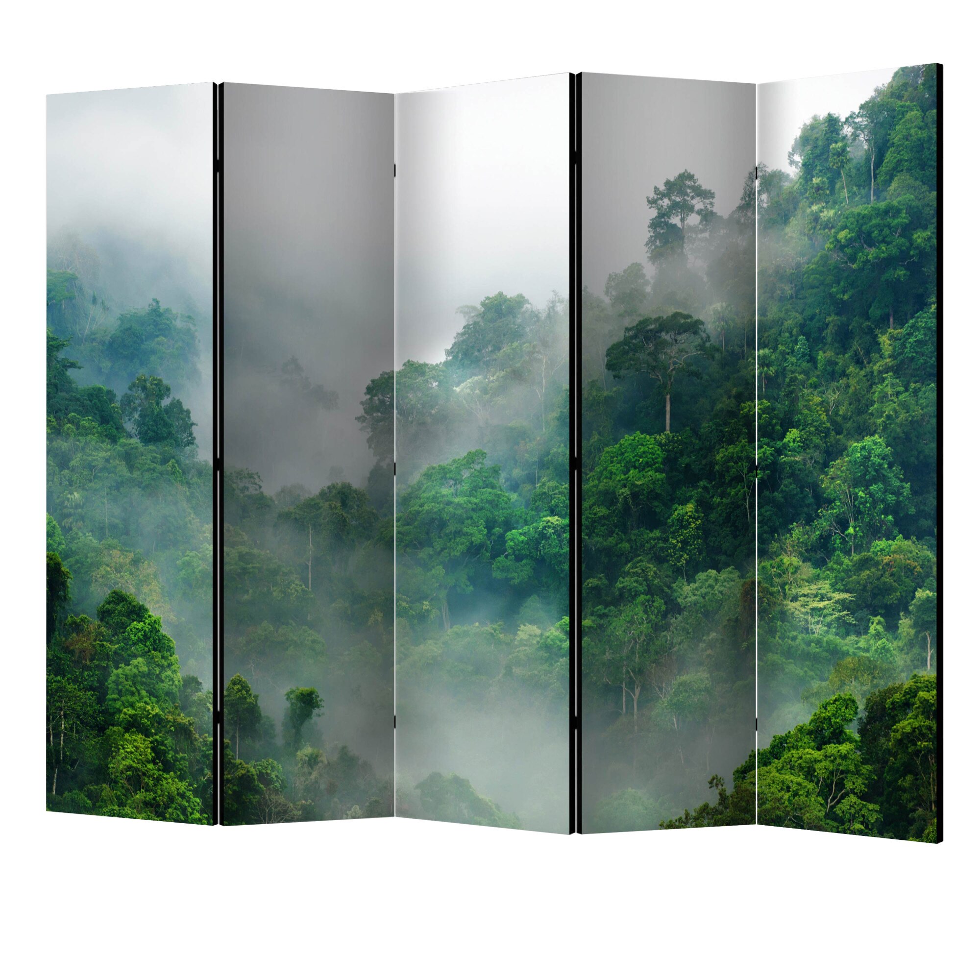 Paravan din 5 parti - Ceata de dimineata II - 225 x 172 cm