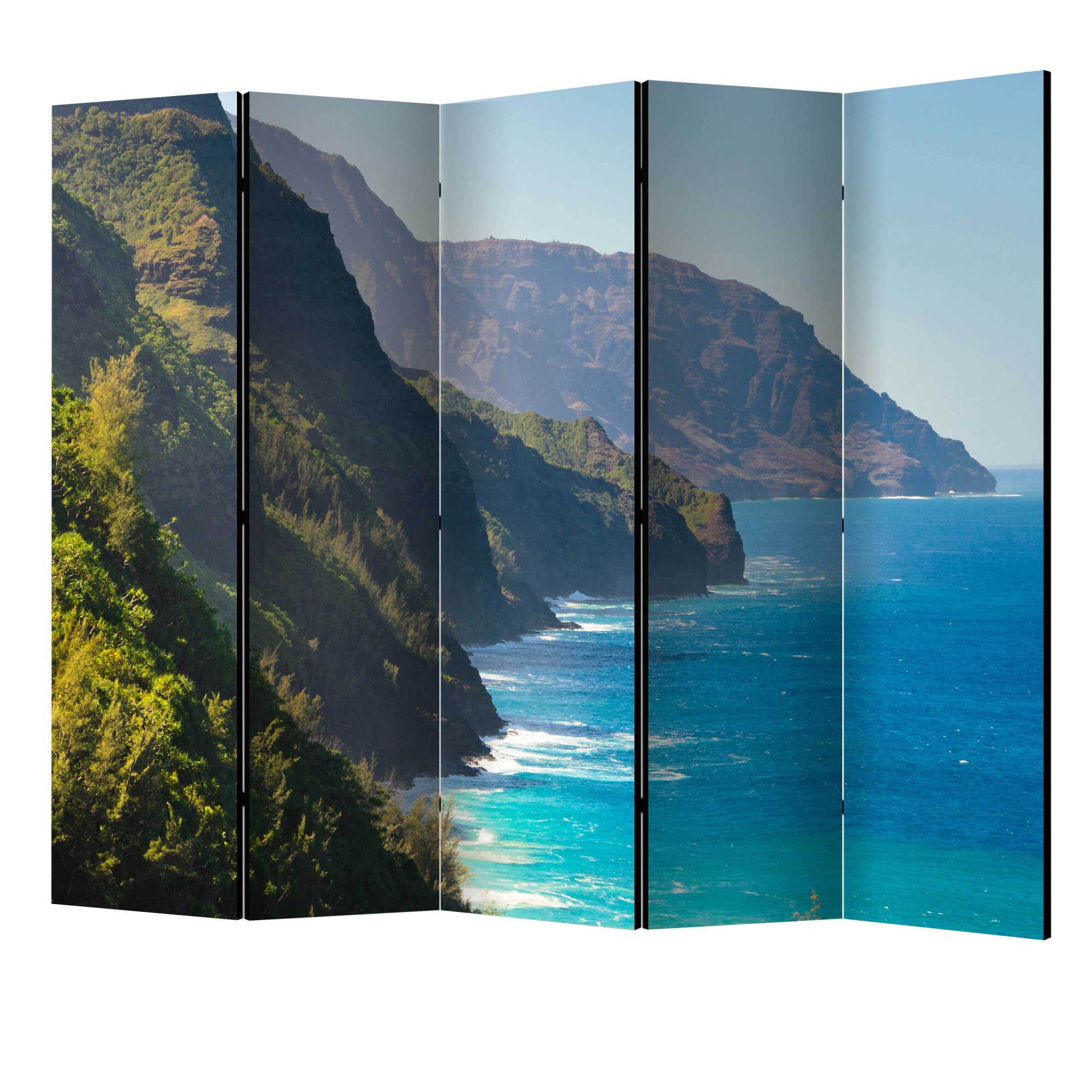 Paravan din 5 parti - Coasta na pali kauai hawaii II - 225 x 172 cm
