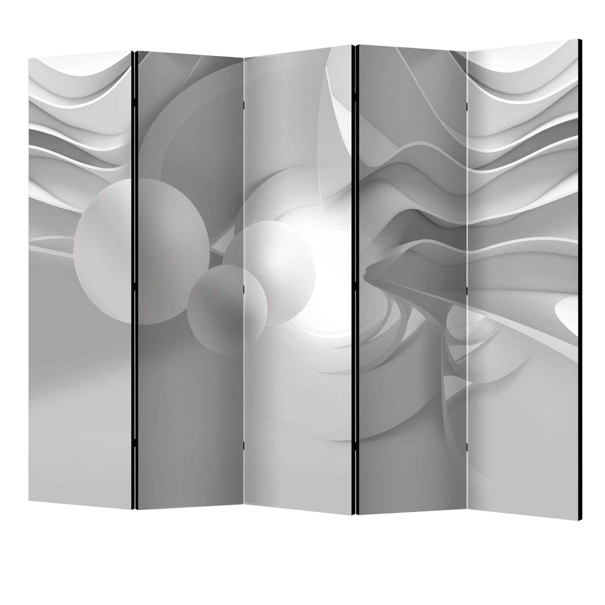 Paravan din 5 parti - Coridoarele albe II - 225 x 172 cm