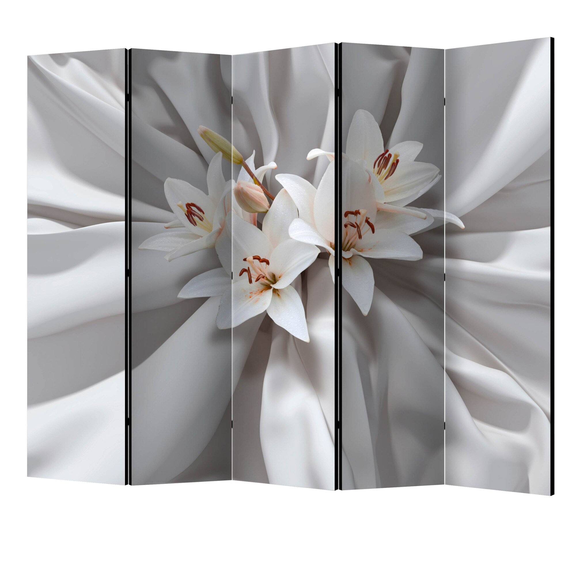 Paravan din 5 parti - Crini senzuali II - 225 x 172 cm