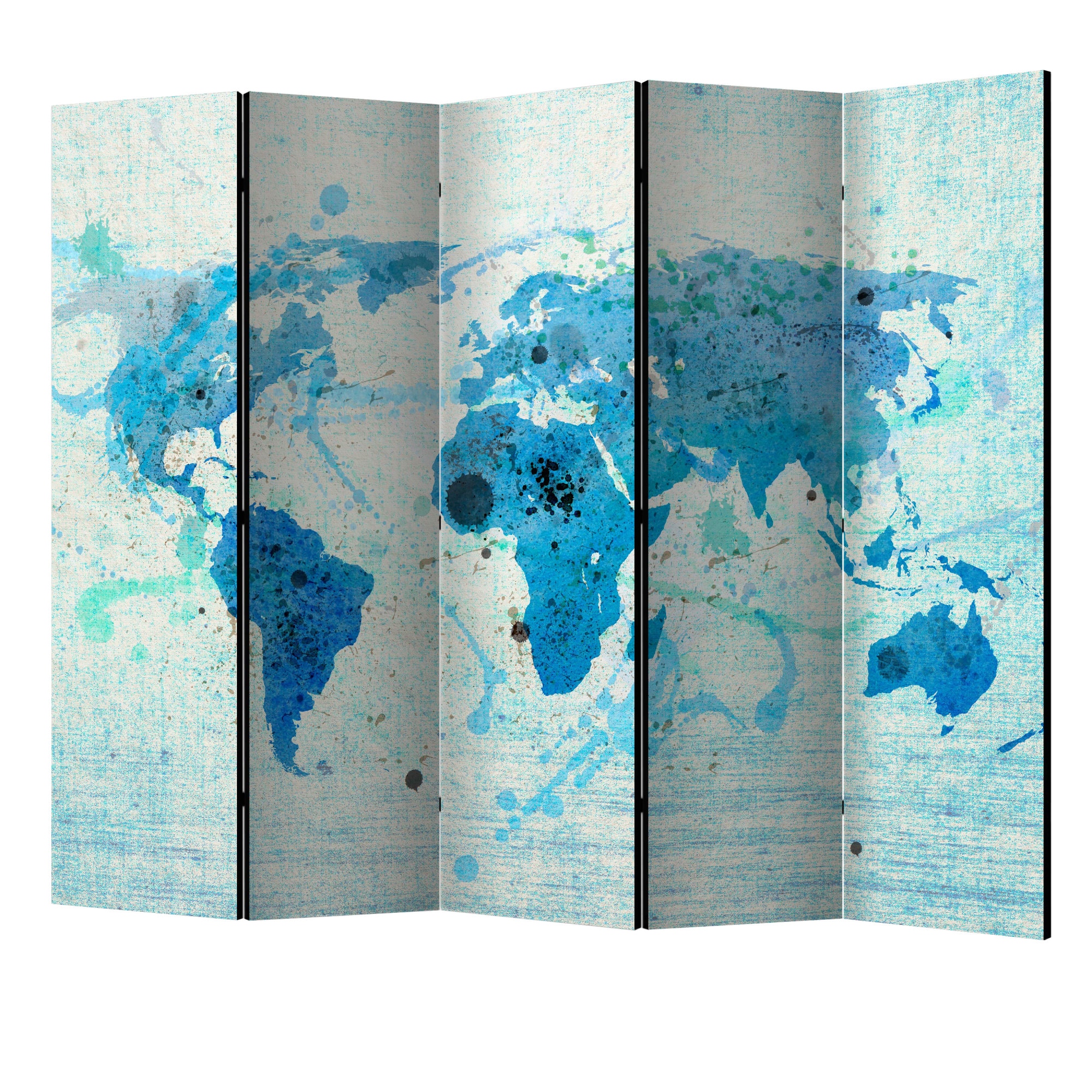 Paravan din 5 parti - Croaziera si navigare harta mondiala II - 225 x 172 cm