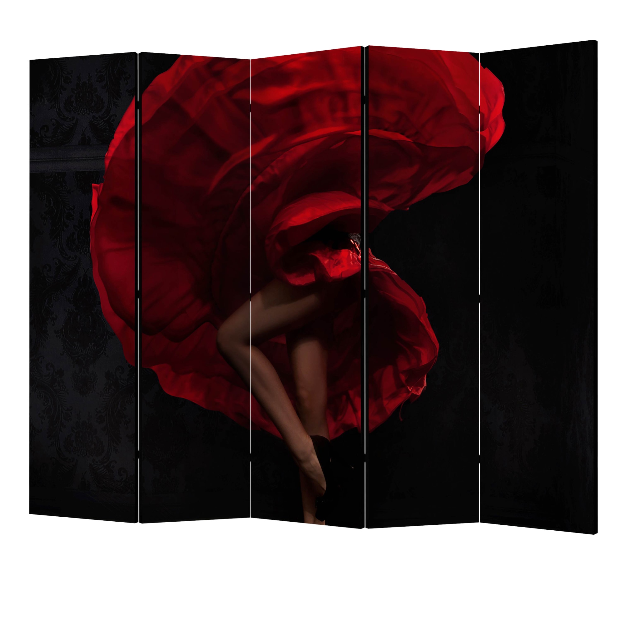Paravan din 5 parti - Dansatorul de flamenco II - 225 x 172 cm